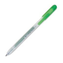 Sakura Gelly Roll Retractable Metallic Pen - Emerald, tip extended