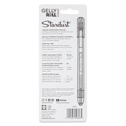 Sakura Gelly Roll Retractable Stardust Pens - Set of 3, back of the packaging