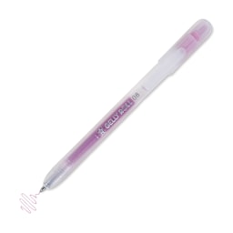 Sakura Gelly Roll Retractable Stardust Pen - Pink Star, tip extended showing pen mark