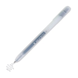 Sakura Gelly Roll Retractable Stardust Pen - Silver Star, tip extended showing pen mark