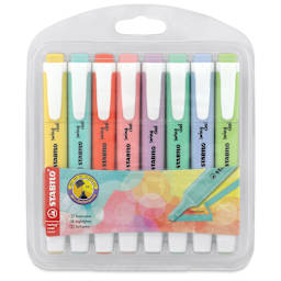 Stabilo Swing Cool Highlighters - Pastel, Set of 8, front of the packaging