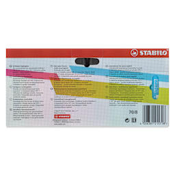 Stabilo Boss Original Highlighters - Classic, Set of 8, back of the packaging