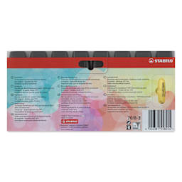 Stabilo Boss Original Highlighters - Pastel, Set of 8, back of the packaging