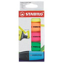 Stabilo Boss Mini Highlighters - Set of 5, front of the packaging