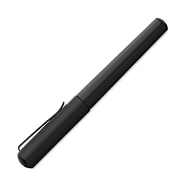 Faber-Castell Hexo Fountain Pen - Matte Black, Broad Tip, cap on