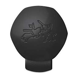 Faber-Castell Hexo Fountain Pen - Matte Black, Broad Tip, showing engraving on cap