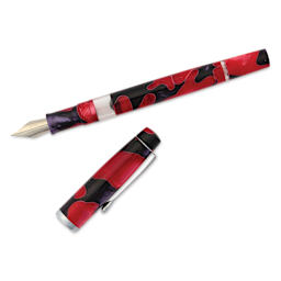 Noodler's Ink Konrad Acrylic Flex Fountain Pen - Forbidden City, pen and cap