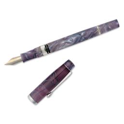 Noodler's Ink Konrad Acrylic Flex Fountain Pen - Appalachian Pearl, pen and cap