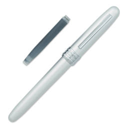 Platinum Plaisir Fountain Pen - Ice White, Fine, with ink cartridge