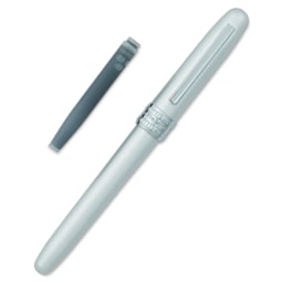Platinum Plaisir Fountain Pen - Ice White, Medium, with ink cartridge