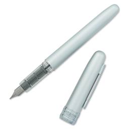 Platinum Plaisir Fountain Pen - Ice White, Medium, with cap