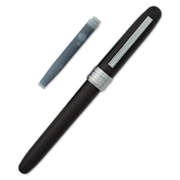 Platinum Plaisir Fountain Pen - Black, Fine, with ink cartridge