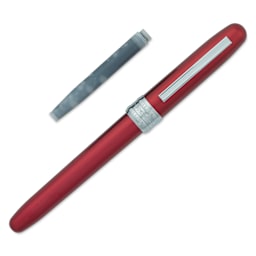 Platinum Plaisir Fountain Pen - Red, Fine, with ink cartridge