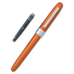 Platinum Plaisir Fountain Pen - Nova Orange, Medium, with ink cartridge
