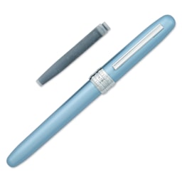 Platinum Plaisir Fountain Pen - Frosty Blue, Medium, with ink cartridge