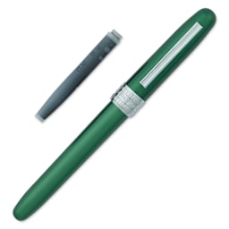 Platinum Plaisir Fountain Pen - Green, Fine, with ink cartridge