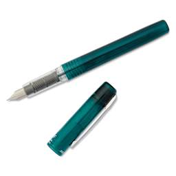 Platinum Prefounte Fountain Pen - Dark Emerald, Fine, with cap