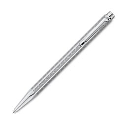 Caran d'Ache Ecridor Chevron Ballpoint Pen - Platinum Coated