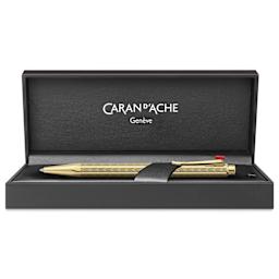Caran d'Ache Ecridor Chevron Ballpoint Pen - Gilded, in packaging