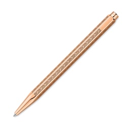Caran d'Ache Ecridor Chevron Ballpoint Pen - Rose Gold, out of packaging