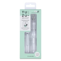 Sailor TUZU Adjust Fountain Pen - Glassy Crystal White, Fine, front of packaging