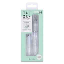 Sailor TUZU Adjust Fountain Pen - Glassy Crystal White, Medium, front of packaging