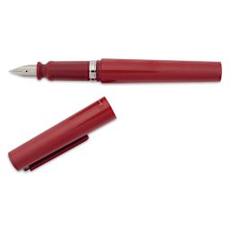 Sailor TUZU Adjust Fountain Pen - Red, Fine, cap off