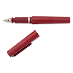 Sailor TUZU Adjust Fountain Pen - Red, Medium, cap off