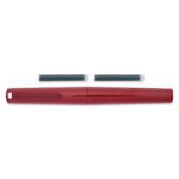 Sailor TUZU Adjust Fountain Pen - Red, Medium, with replacement ink cartridges