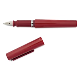 Sailor TUZU Adjust Fountain Pen - Red, Broad, cap off