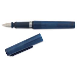 Sailor TUZU Adjust Fountain Pen - Navy, Fine, cap off