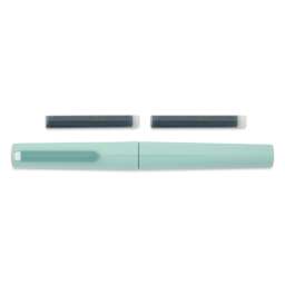 Sailor TUZU Adjust Fountain Pen - Green, Medium, with replacement ink cartridges