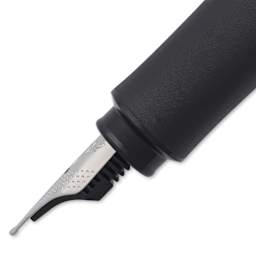 Faber-Castell 2011 Grip Fountain Pen - Matte Black, close-up of the Medium nib