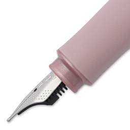 Faber-Castell 2011 Grip Fountain Pen - Pale Rose, Medium Nib, close-up of the nib