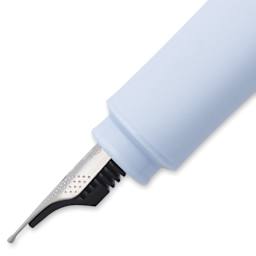 Faber-Castell 2010 Harmony Grip Fountain Pen - Sky Blue, Medium Nib, close-up of the nib