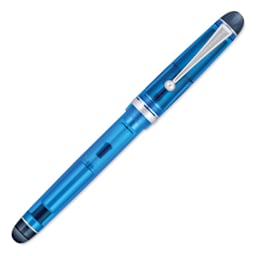 Pilot Custom 74 Fountain Pen - Blue, Broad, cap on