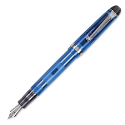 Pilot Custom 74 Fountain Pen - Blue, Broad, cap off
