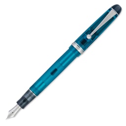 Pilot Custom 74 Fountain Pen - Teal, Broad, cap off