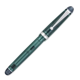 Pilot Custom 74 Fountain Pen - Forest Green, Broad, cap on