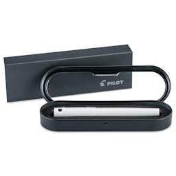 Pilot Explorer Fountain Pen - White, inside of the carrying case