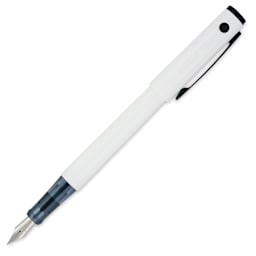 Pilot Explorer Fountain Pen - White, cap off (image may show a different size nib)
