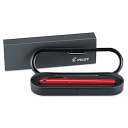 Pilot Explorer Fountain Pen - Red, inside of the carrying case