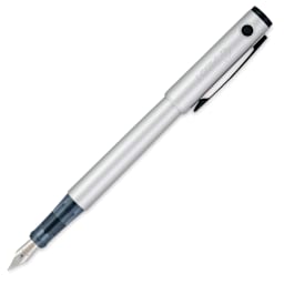 Pilot Explorer Fountain Pen - Silver, cap off (image may show a different size nib)
