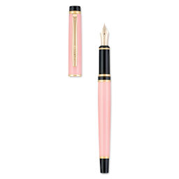 Pilot Grance Fountain Pen - Light Pink, cap and pen (image may show a different size nib)