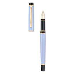 Pilot Grance Fountain Pen - Light Blue, cap and pen (image may show a different size nib)

