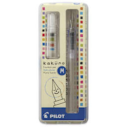 Pilot Kakuno Fountain Pen - Clear, Medium Nib, in package
