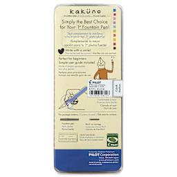 Pilot Kakuno Fountain Pen - Clear, Medium Nib, back of package