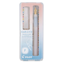 Pilot Kakuno Madoromi Fountain Pen - Cumulus White, Fine Nib, front of packaging
