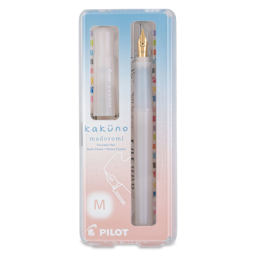 Pilot Kakuno Madoromi Fountain Pen - Cumulus White, Medium Nib, front of packaging