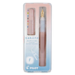 Pilot Kakuno Madoromi Fountain Pen - Rosy Dusk, Fine Nib, front of packaging